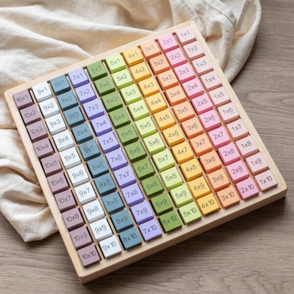 Rushawy Montessori Multiplication Board Game Arithmetic Teaching Aids Math Manipulatives 1x1 to 9x9